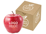 Logo-Apfel mit Natur Snack Box bedruckt