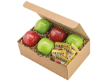 Logo-Apfel mit Natur Snack Box bedruckt