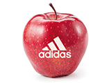 Logo-Apfel mit Druck Motiv bedruckt