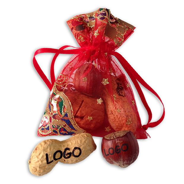 Christmas Bag With Nuts Engraved Logo