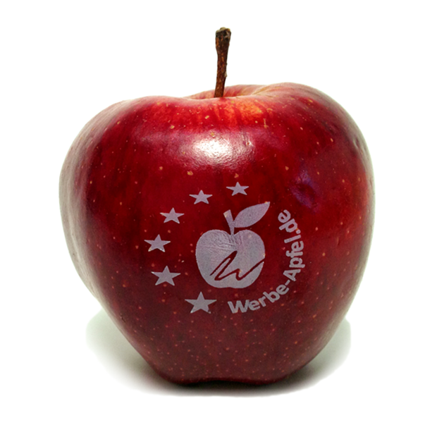 Apple Red Printed With Logo